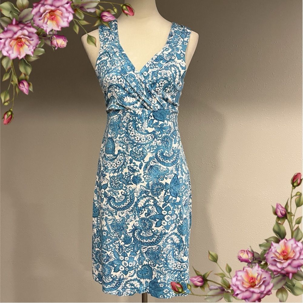 Aventura mini sleeveless wake wrap floral‎ dress size Small